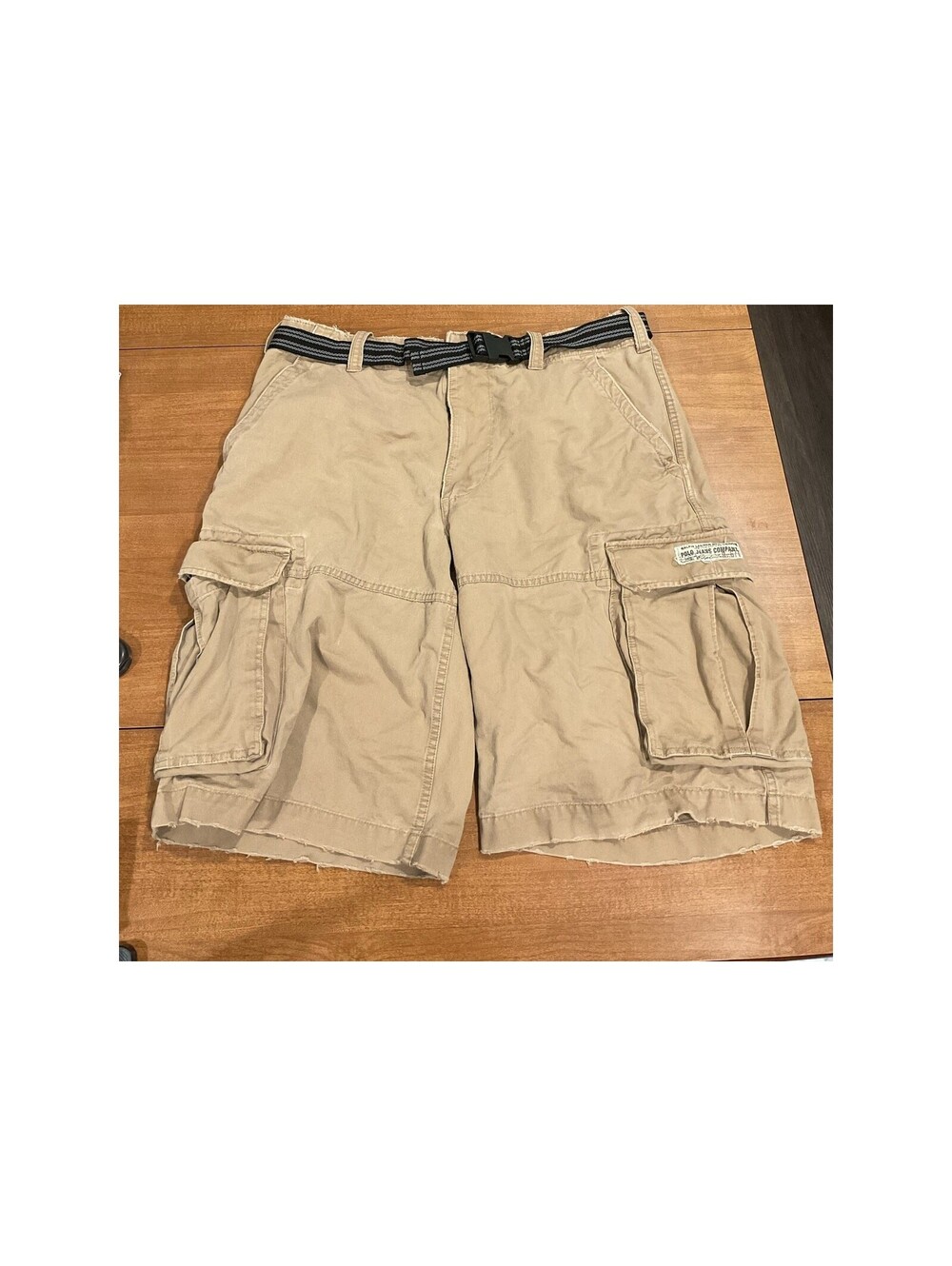 Polo Jeans CompanyRalph LaurenKhaki Cargo Shortswith Integrated Belt Size 34-106